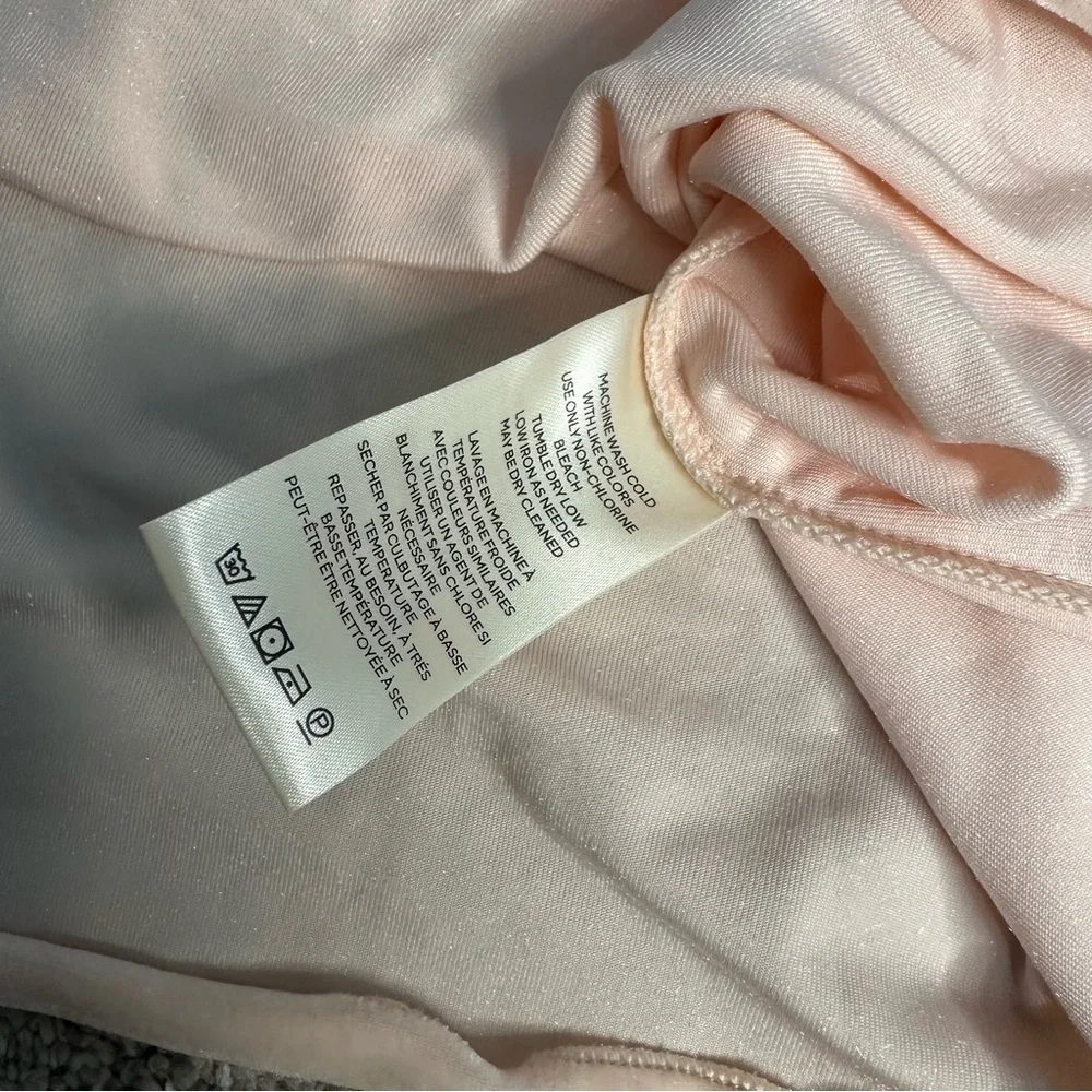 Free People Terese Velvet Top XS velour light pink ruffle puff smock Tee